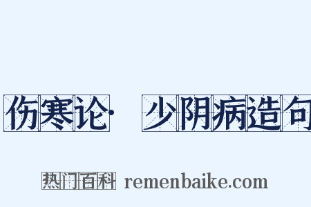 伤寒论·少阴病造句是什么意思的图片